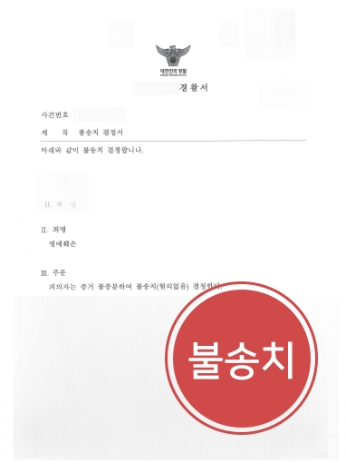 대구법무법인 조력 | 명예훼손 혐의 의뢰인, 대구법무법인 조력으로 ‘불송치’