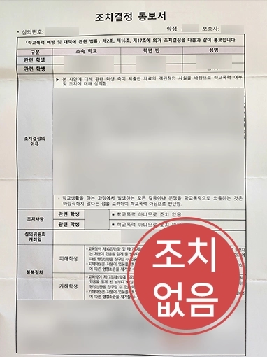 의정부학교폭력변호사 | 학교폭력 가해자로 지목됐으나 조치없음 결정 받아내