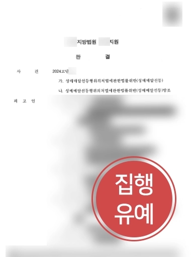 성매매범죄 | 성매매 알선 혐의 의뢰인, 집행유예 선고 받으며 실형 방어