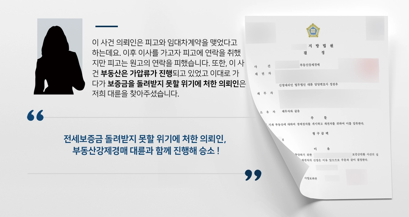 [강제경매 신청] 전세보증금 반환 받지 못해 부동산강제경매, 개시 결정