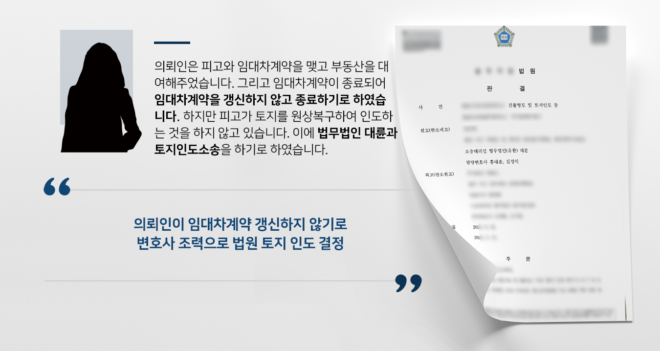 [건물명도소송 승소] 민사전문변호사 도움으로 세입자에 창고 철거하고 부동산 인도 받음