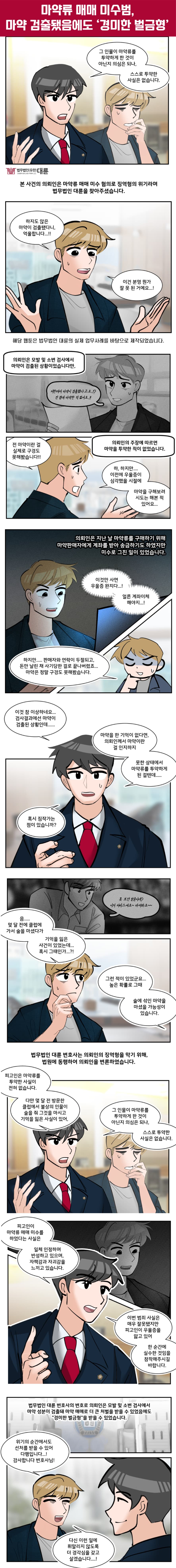 마약구매미수, 벌금형 이끈 전략