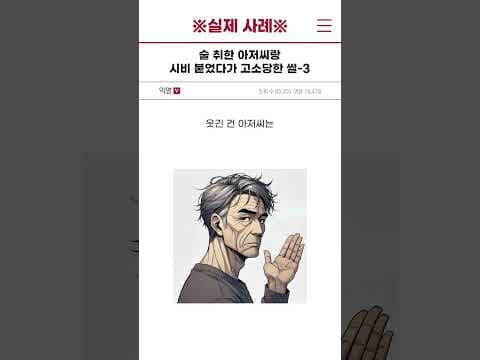 [실제 사례] 술 취한 아저씨랑 시비 붙었다가 고소당한 썰 - 3편