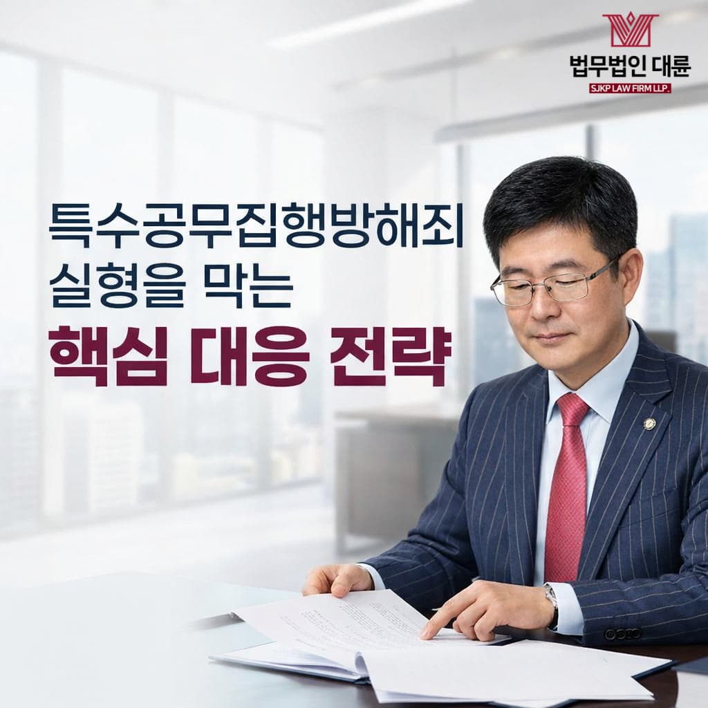 특수공무집행방해죄 | 특수공무집행방해죄 실형을 막는 핵심 대응 전략